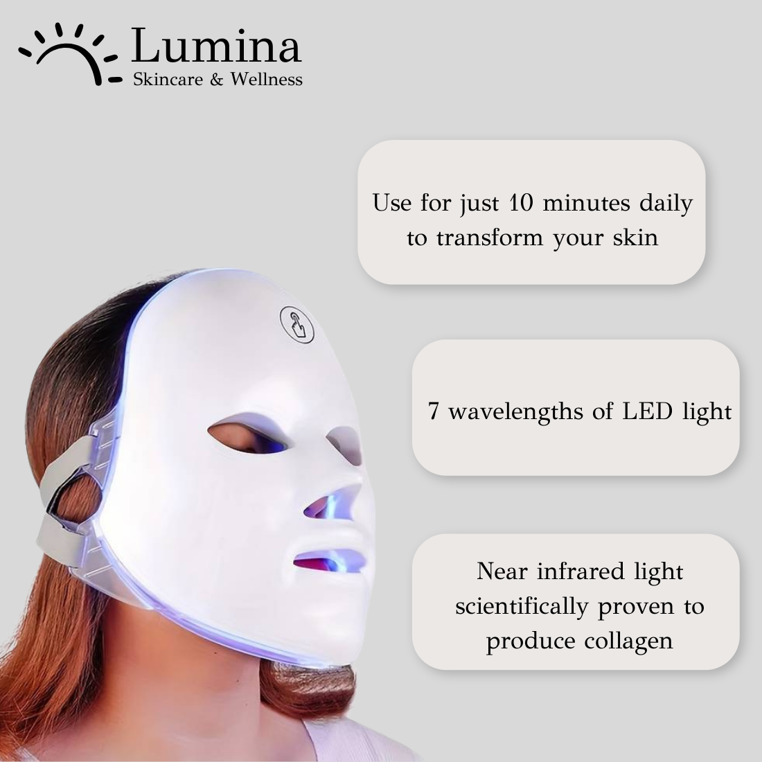 Lumina | 7-Colour LED Light Therapy Face Mask